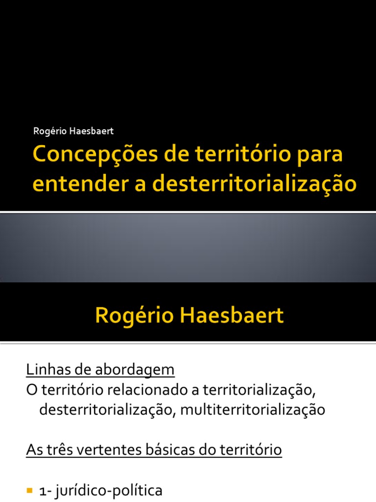 Território: Abordagens e Desterritorialização | PDF | Geografia ...