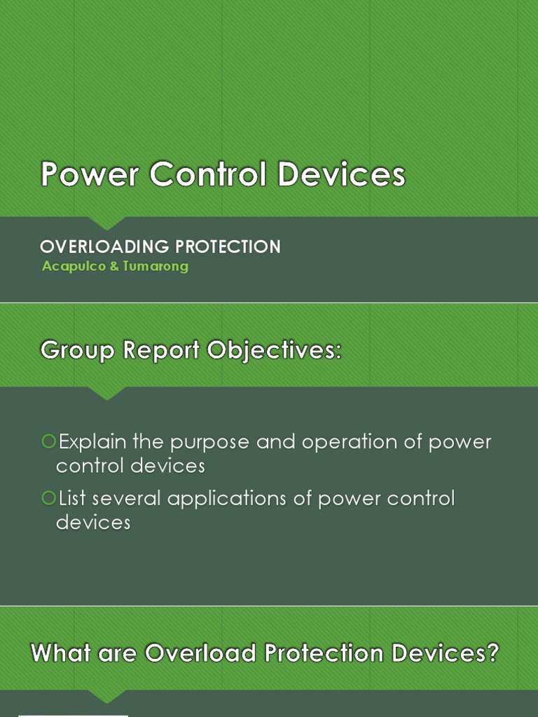Overload Protection Devices Explained | PDF | Relay | Power Supply