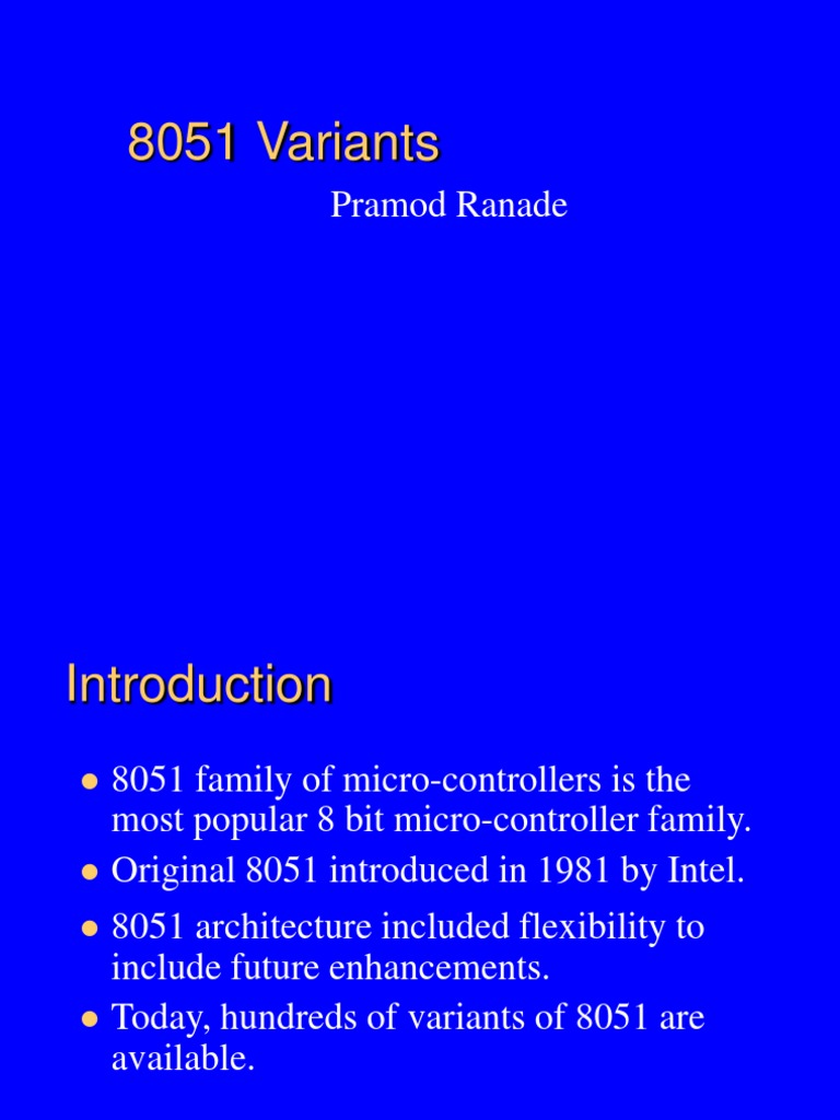 8051 Variants | PDF | Instruction Set | Microcontroller