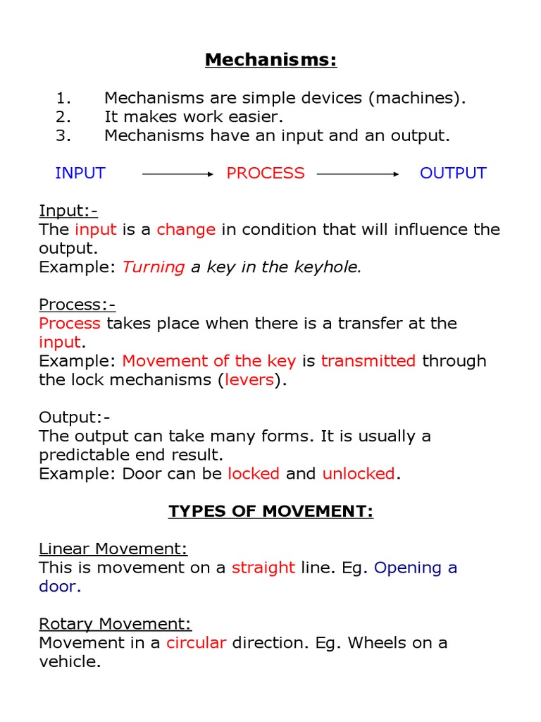 Understanding Mechanisms and Movements | PDF | Technology & Engineering