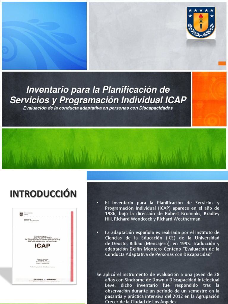 Manual Icap | PDF | Discapacidad intelectual | Comportamiento