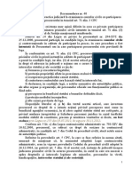 Recomandarea Nr. 40 Cu Privire La Practica Judiciară La Examinarea Cauzelor Civile Cu Participarea Procurorului În Temeiul Art. 71 Alin. 3 CPC