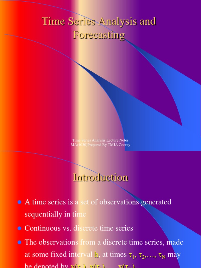 Time Series Forecasting Pdf