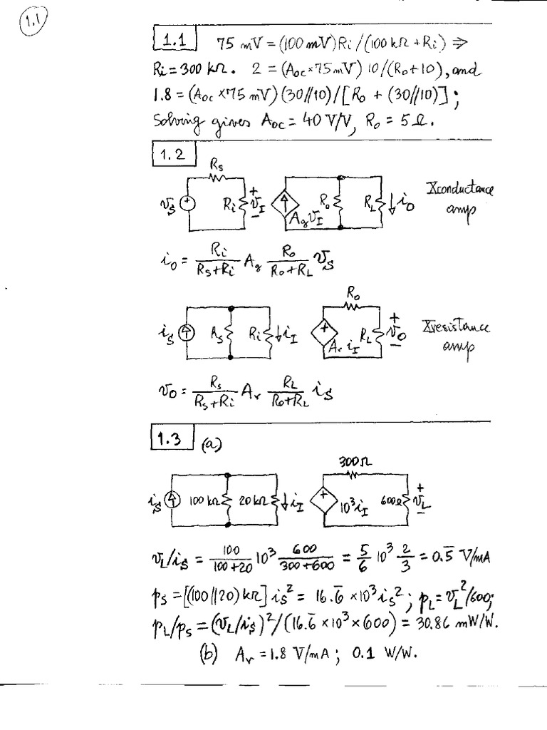 Sergio Franco Design With Operational Amplifier And Analog Integrated Circuit 3rd Ed By Sergio Franco Solution Manual Pdf