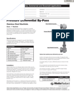 1" Pressure Differential By-Pass Valve Assembly For SS Manifolds