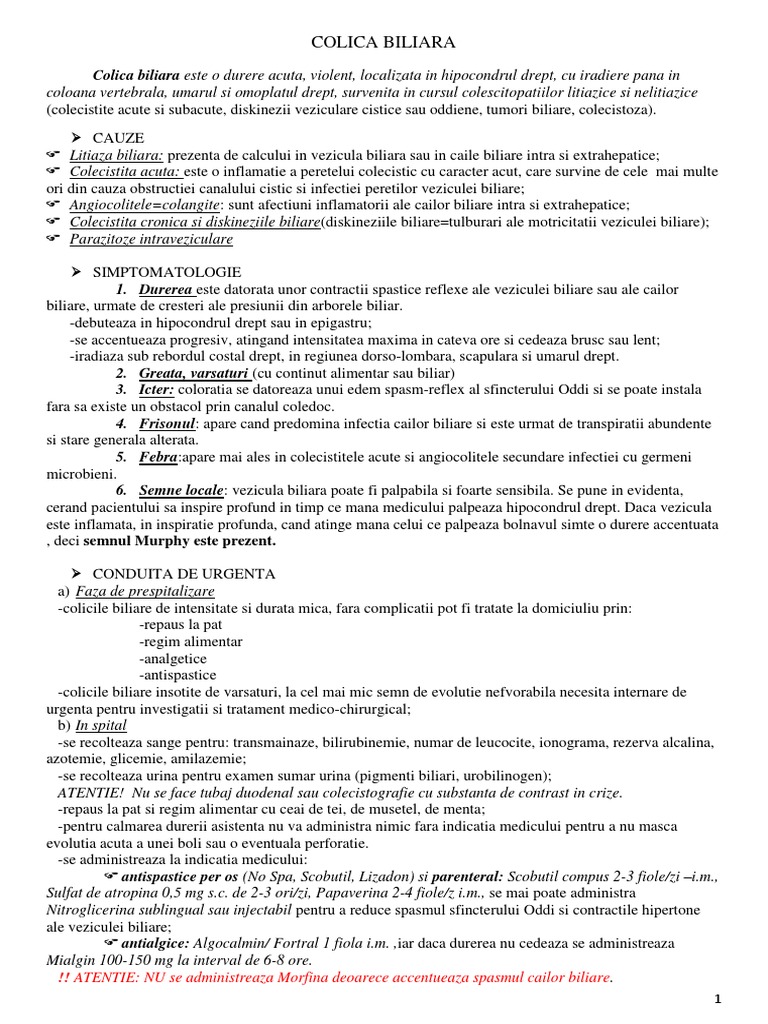 Colica Biliara PDF