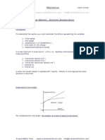 Uniform Acceleration, Linear Motion, Mechanics Notes From A-Level Maths Tutor