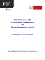 Recomendaciones 2005 En Resucitación Cardiopulmonar Del European Resuscitation Council Traducción oficial autorizada Consejo Español