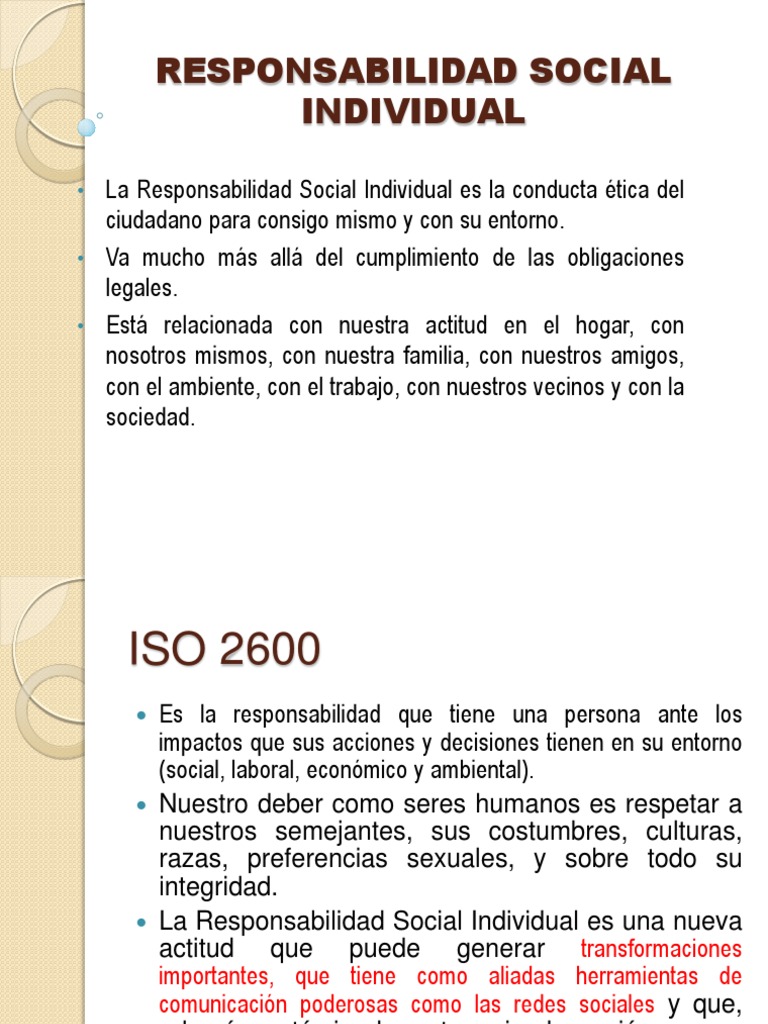 Responsabilidad Social Individual Para Face Descargar Gratis Pdf