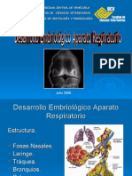 Desarrollo Embriológico Aparato Respiratorio