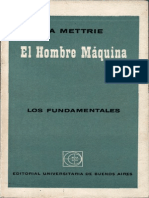 La Mettrie - El hombre máquina