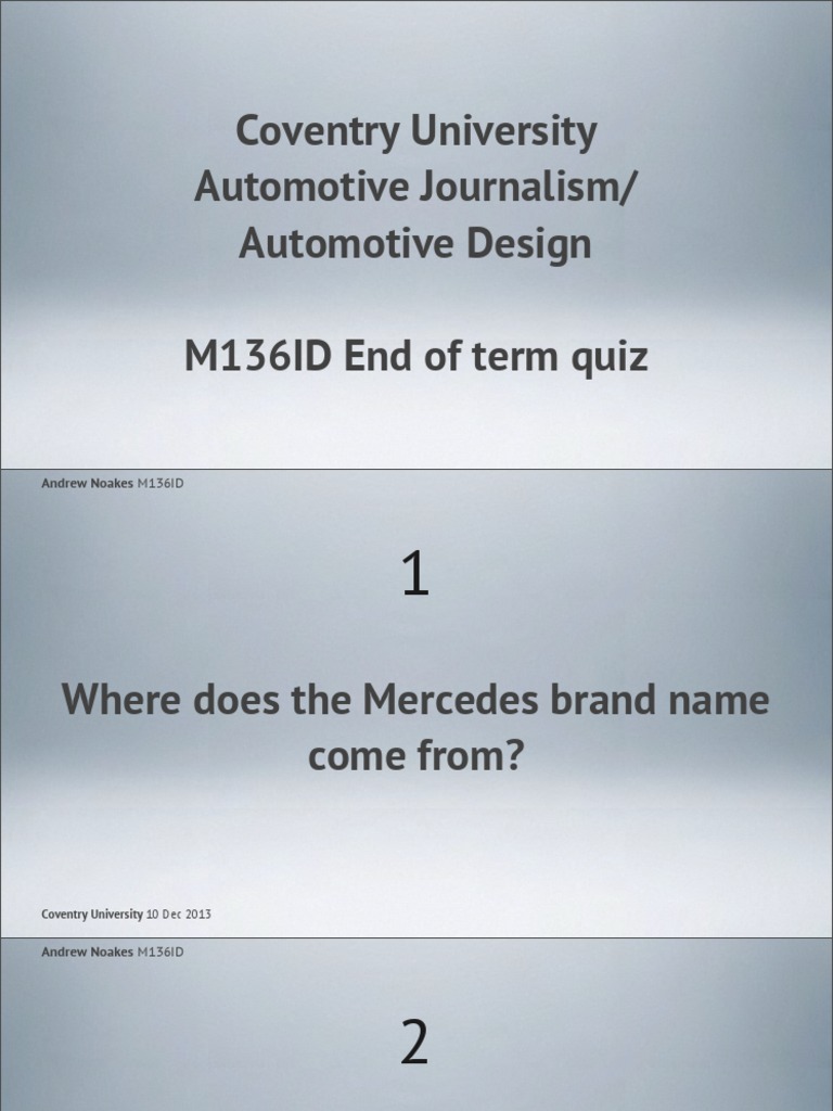 Automotive Quiz 25 Questions For Petrol Heads PDF Car Biofuel