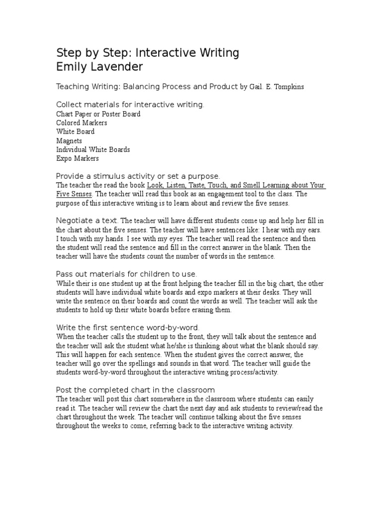 Interactive writing pdf language arts discipline foreign