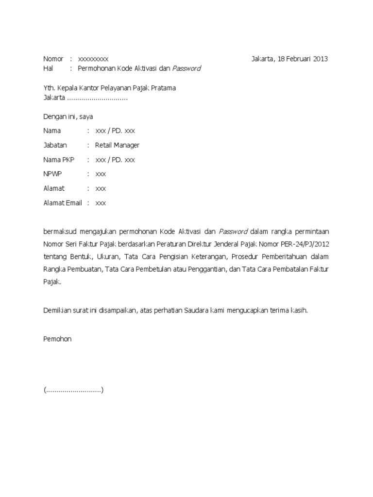 50 Contoh Surat Pembatalan Invoice Images