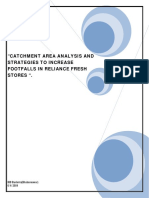 Catchment Area Analysis and Strategies to Increase Footfalls in Reliance Fresh Stores