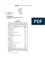 Fractionation Column Calculation