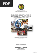 Download Science 6 Exam w Table of Specification by Bullet Rubia SN190823434 doc pdf