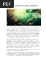 Como Viver um Estilo de Vida Missional Na Prática