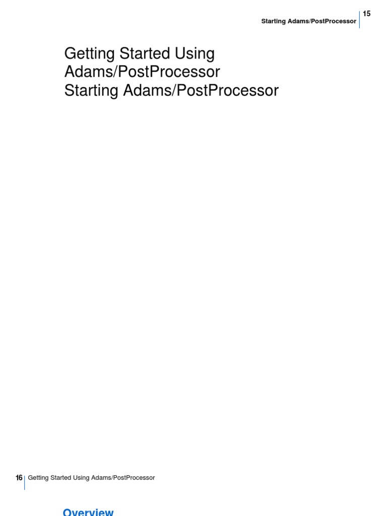 Getting Started Using Adams Post Processor MDR3 | PDF | Dialog Box ...