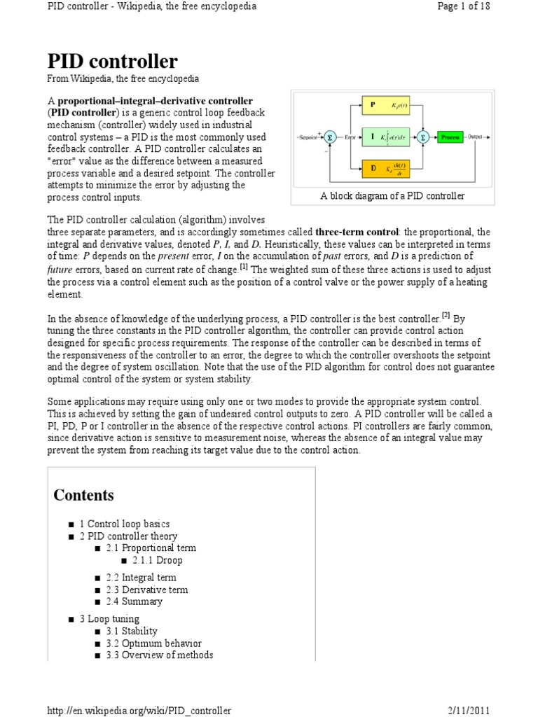 PID Controller | PDF | Control Theory | Control System