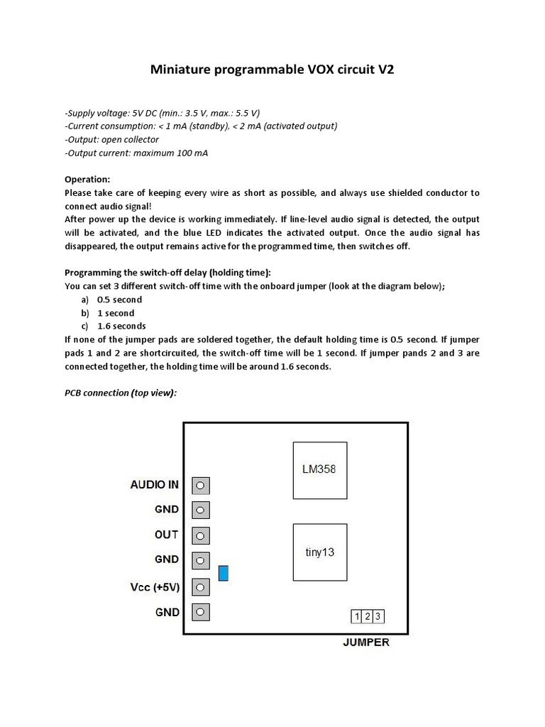Mini VOX Circuit V2 Programming Guide | PDF | Science & Mathematics
