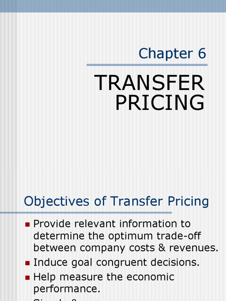 06 - Transfer Pricing | PDF | Profit (Accounting) | Economic Institutions