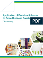 Application of Decision Sciences To Solve Business Problems: CPG Industry