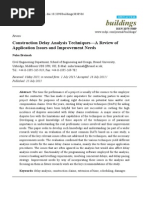 Construction Delay Analysis Techniques