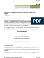 PORTARIA ANVISA 27 - 98 - Informação Nutricional Complementar