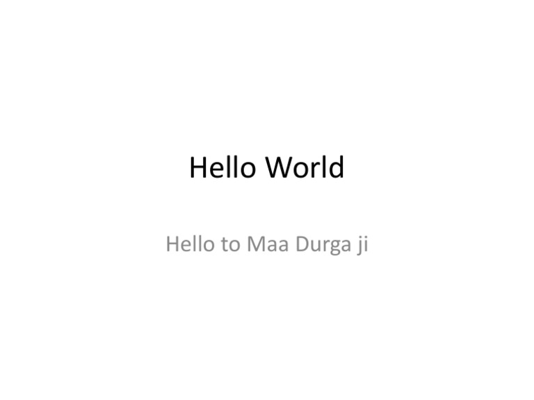 Hello Maa Durgaji | PDF