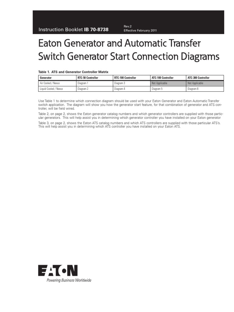 IB 70-8738.rev2. Feb 2011 PDF | PDF | Electrical Engineering | Electric ...