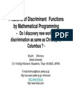 Shuichi Shinmura - Problem of Discriminant Functions by Mathematical Programming