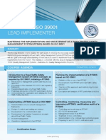 ISO 39001 Lead Implementer - Four Page Brochure