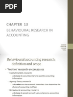 Behavioural Research in Accounting