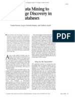 From Data Mining To Knowledge Discovery in Database