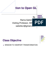 Introduction To Open GL: by Rama Satish KV Visiting Professor, WASE