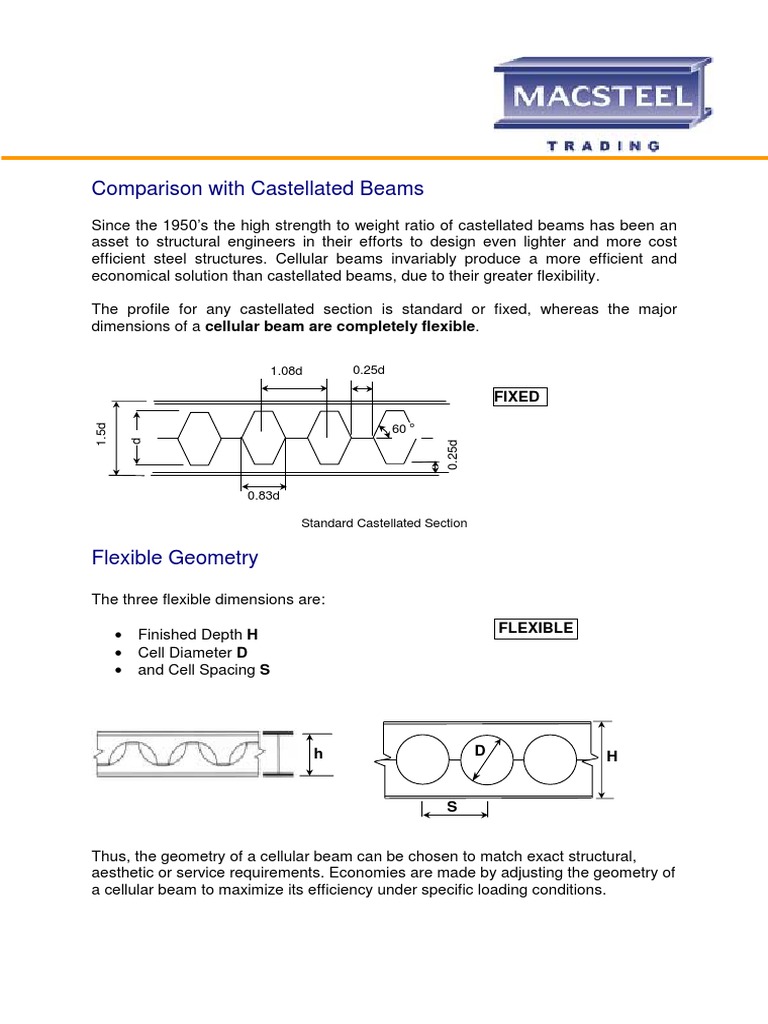 Comparison With Castellated Beams PDF | PDF | Beam (Structure ...