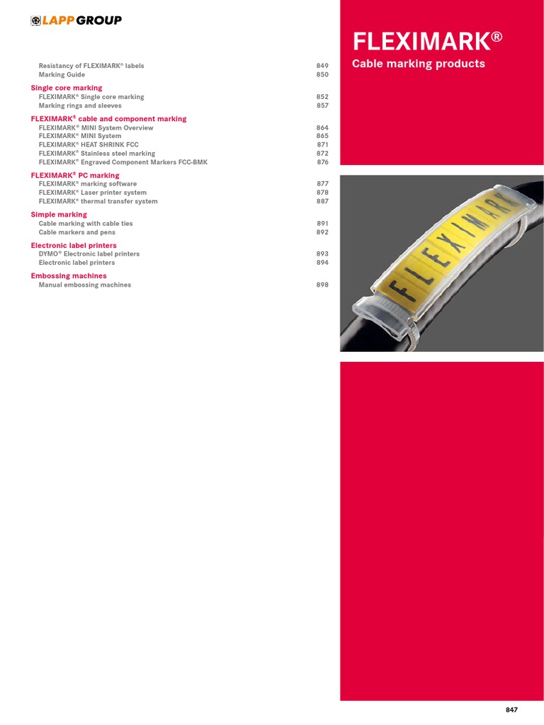 Catalogo Fleximark Ingles | PDF | Cable | Wire
