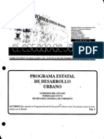 Programa Estatal de Desarrollo Urbano 1996