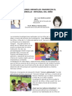 Los Talleres Infantiles Favorecen El Dasarrollo Integral Del Niño