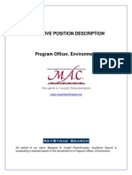 POSITION PROFILE Program Officer Environment