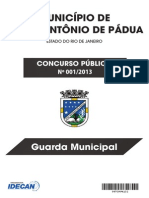 Concurso Público Guarda Municipal Santo Antônio de Pádua RJ