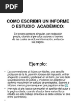 Como Escribir Un Informe
