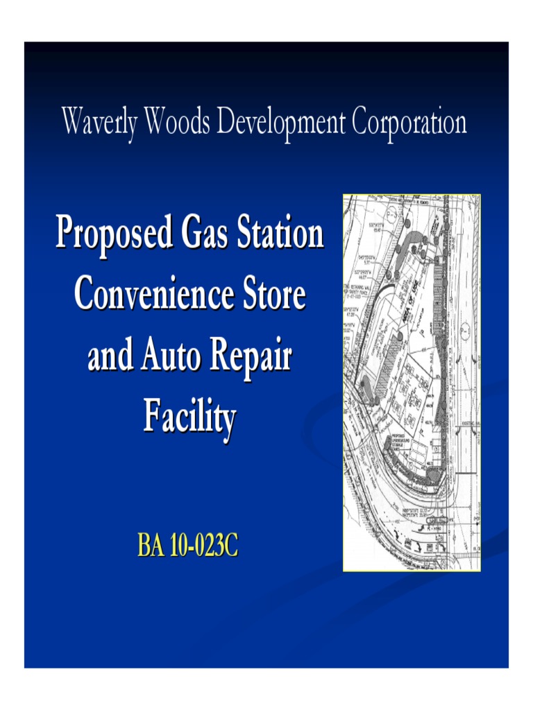 Waverly Woods Development Corporation Proposed Gas Station Convenience