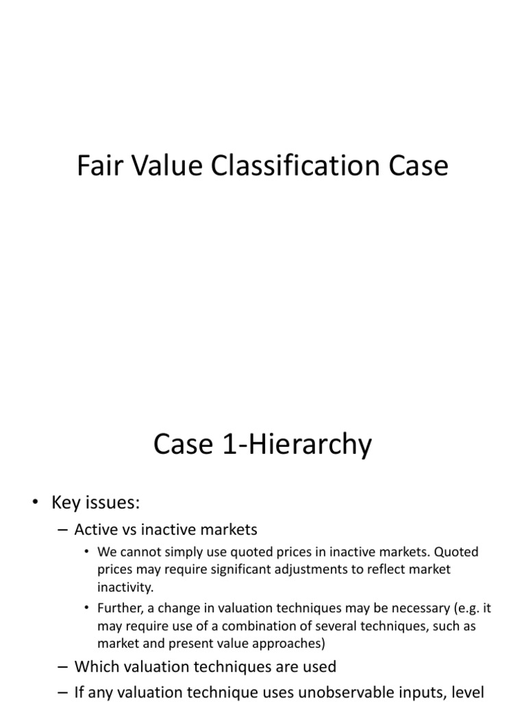 Fair Value Classification Case | PDF | Fair Value | Swap (Finance)