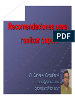 Cómo Hacer Un Paper - Carlos Gonzalez