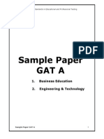 Sample Paper GAT A