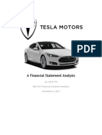 Tesla Motors: A Financial Statement Analysis 