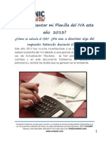 Información Planilla Del IVA 2013 - ContaNIC