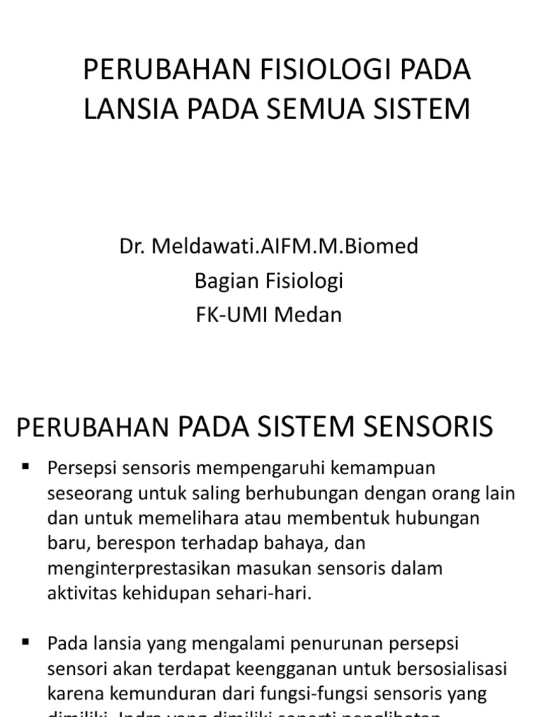 Perubahan Fisiologi Pada Lansia Pada Semua Sistem
